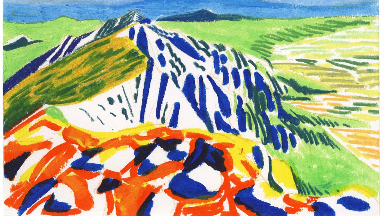 Dessin de la montagne Sainte-Victoire - Jérémie Fischer