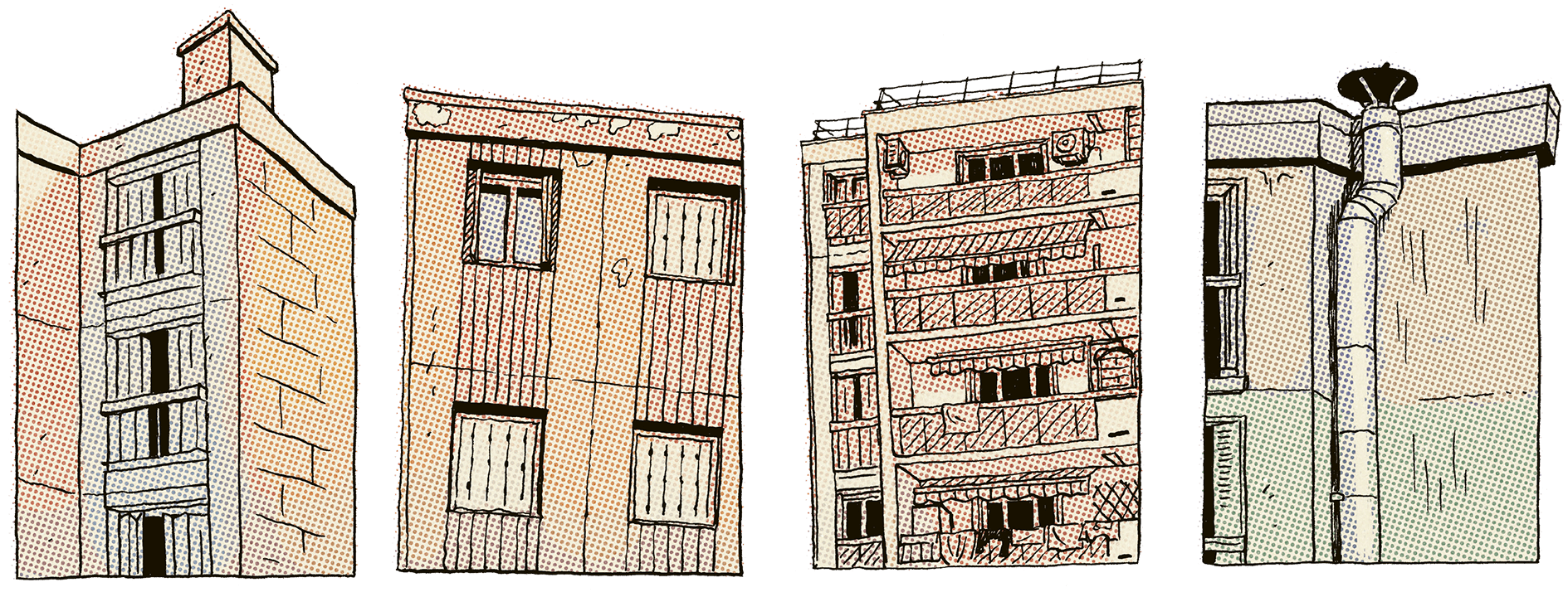 60 ans : Encagnane en BD - Façades par Guillaume Guerse
