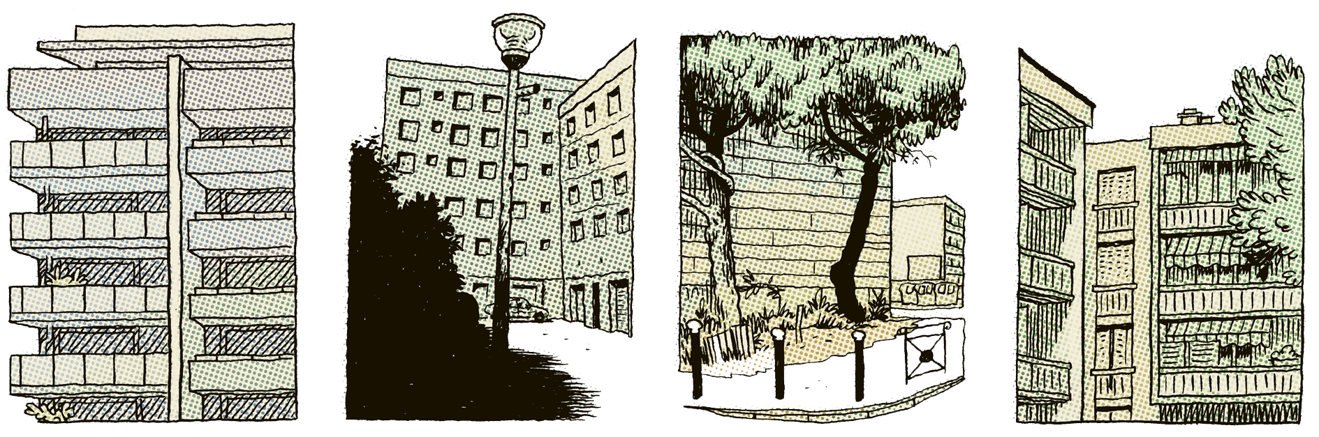 60 ans : Encagnane en BD - Façades par Guillaume Guerse