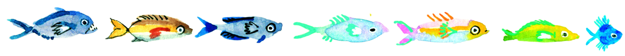 Frise de poissons par Anne Defréville