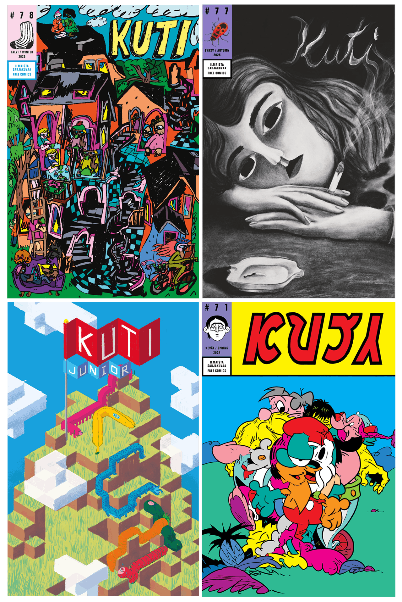 Couverture de "Kuti" par Klaudia Denisov, Ivanda Jansone, Väinö Sirén et Tommi Musturi