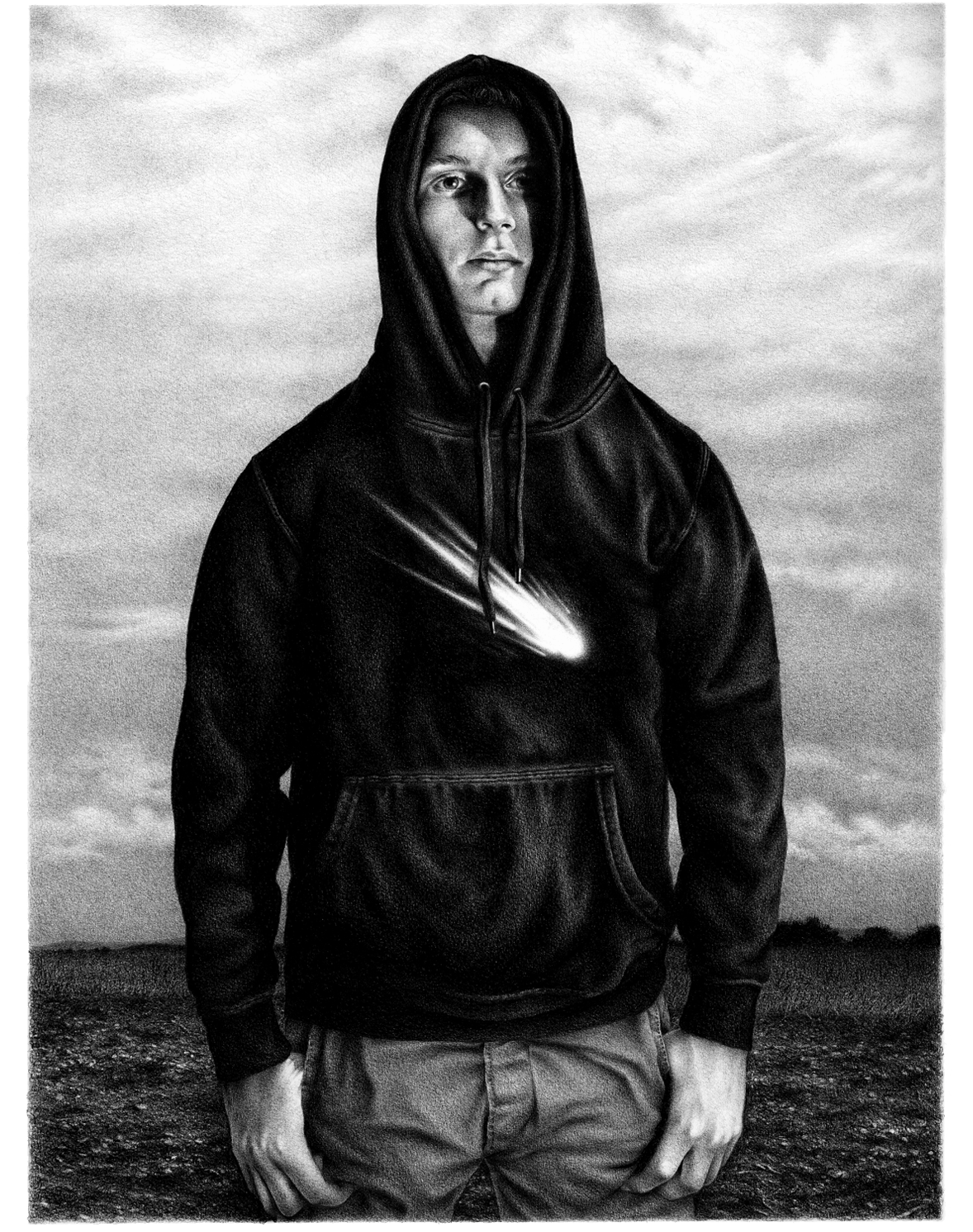 Adoscopie - Comète (graphite sur papier) © Véronique Dorey