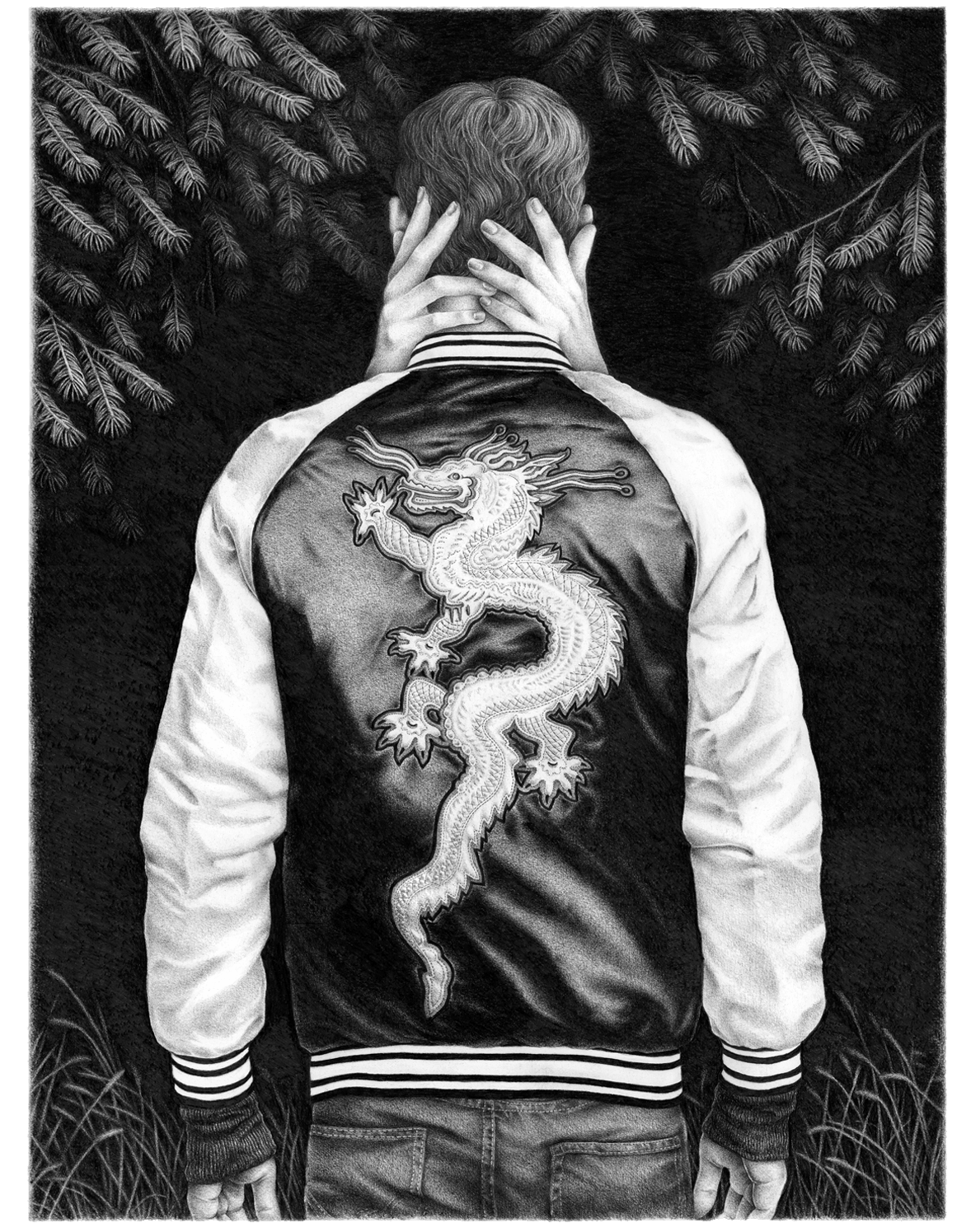 Adoscopie - Dragon (graphite sur papier) © Véronique Dorey